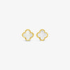 Clover Stud Earring 10mm - Mother of Pearl -Gold