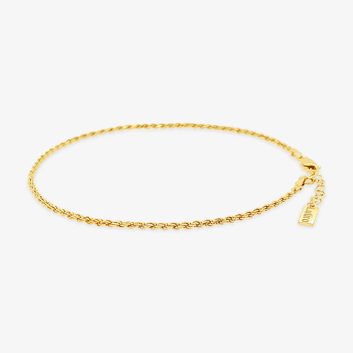 Bracelet de cheville avec chaîne en corde