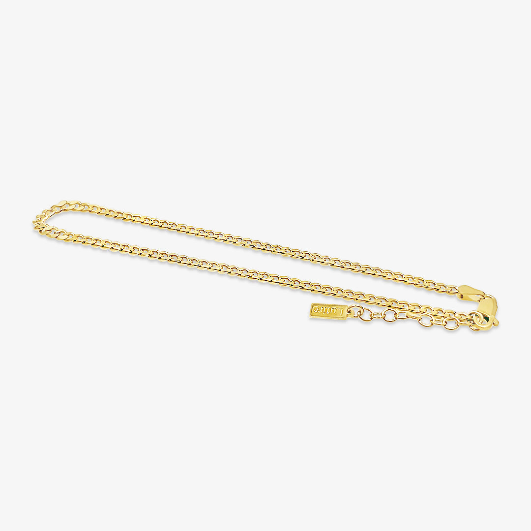 Bracelet de cheville chaîne courbée