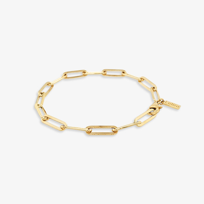 Bracelet chaîne trombone plat