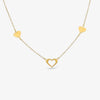 Three Hearts with One Open Heart Necklace