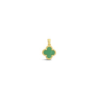 Clover Pendant-Green Onyx Solid Gold 10k