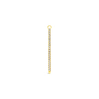 Single Earring White CZ Charm Stick-Gold-45mm