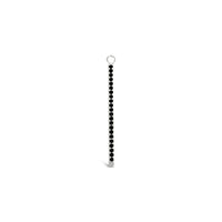 Single Earring Black CZ Charm Stick-45mm