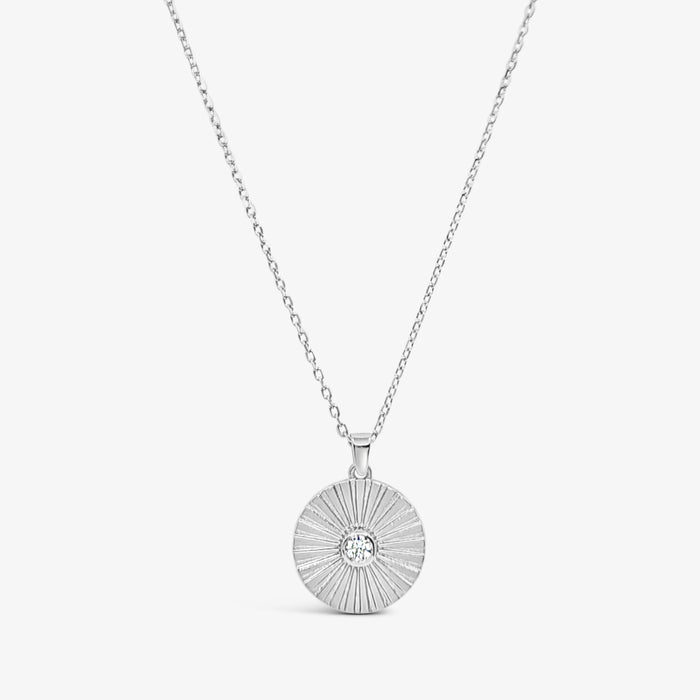 Medallion Pendant-White CZ