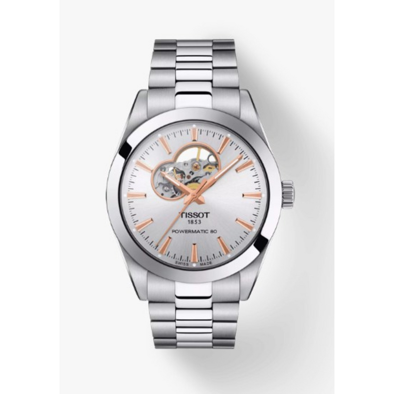 Tissot Gentleman Powermatic 80 Open Heart-40mm-Automatique-Argent
