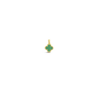 Clover Pendant-Green Onyx Solid Gold 10k