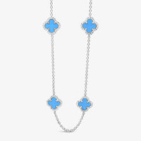 Six Four Leaf Clover-Blue Turquoise