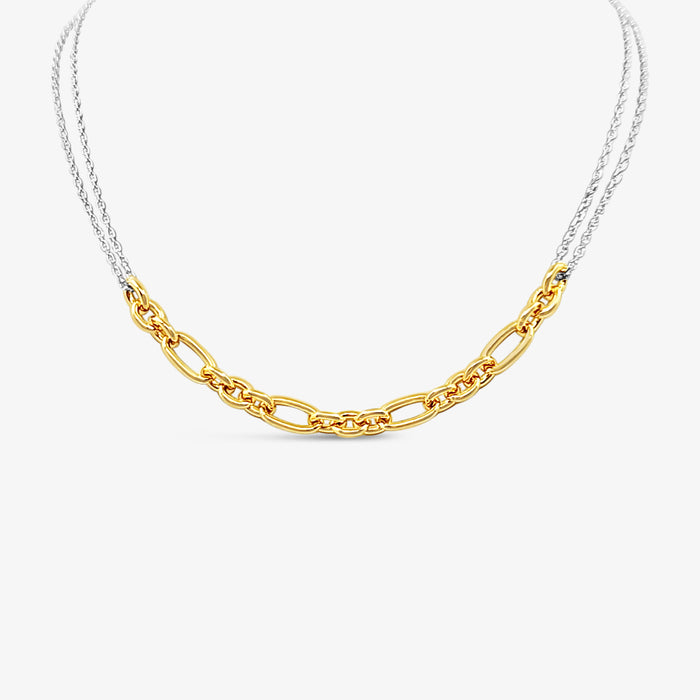 Fancy Two Tone Necklace