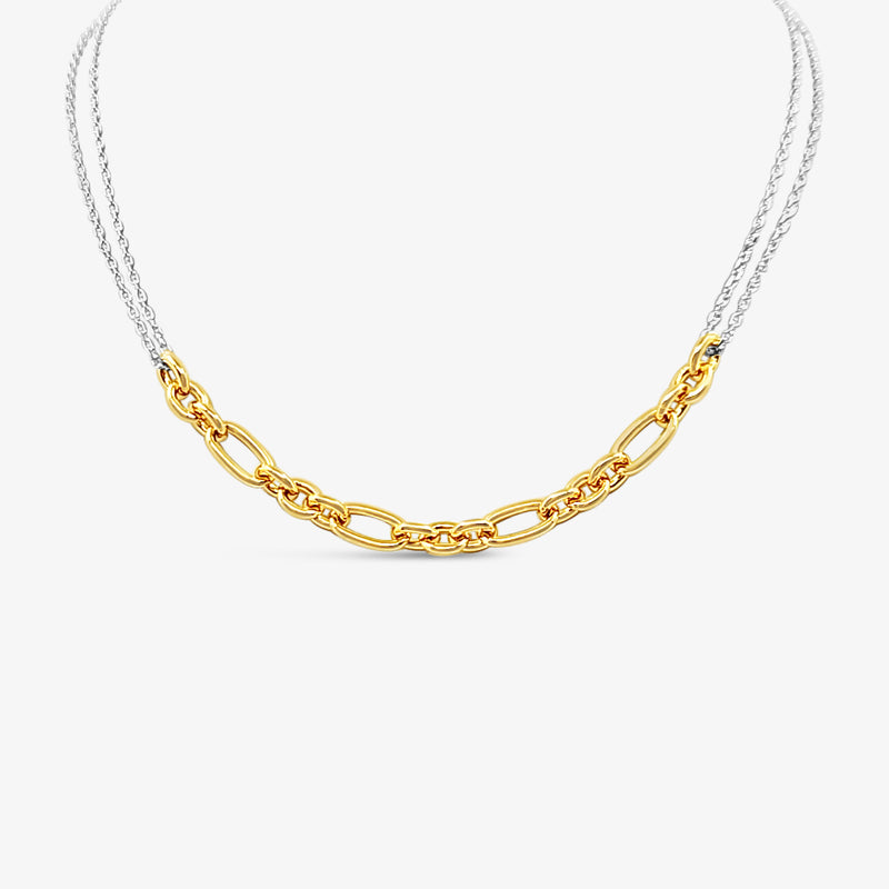 Fancy Two Tone Necklace