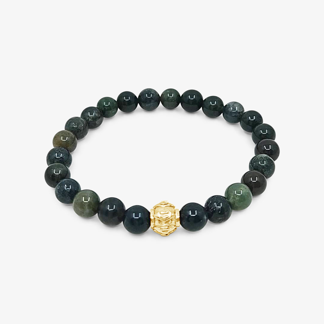 Aventurine Beaded Bracelet-Gold