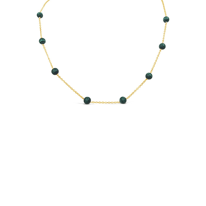 Collier Orbite Malachite