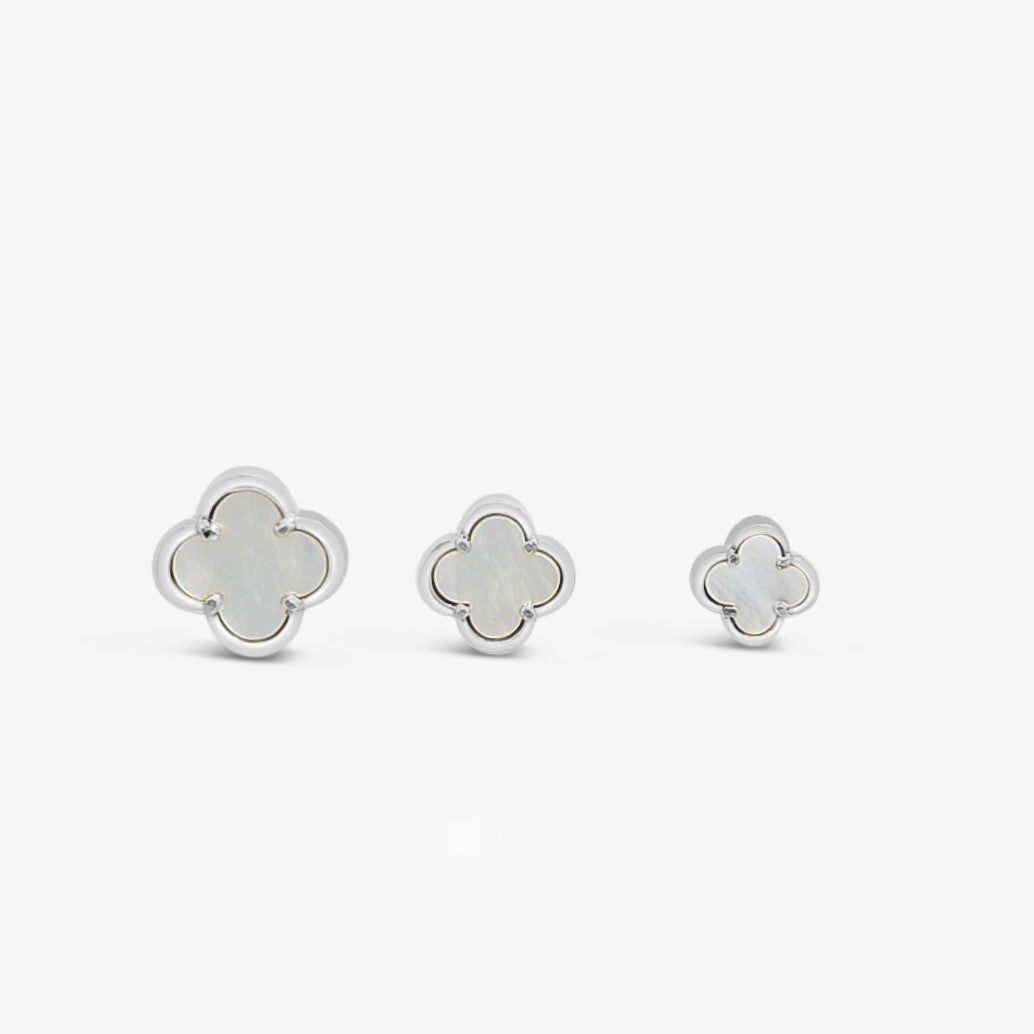 Clover Stud Earring 12mm - Mother of Pearl