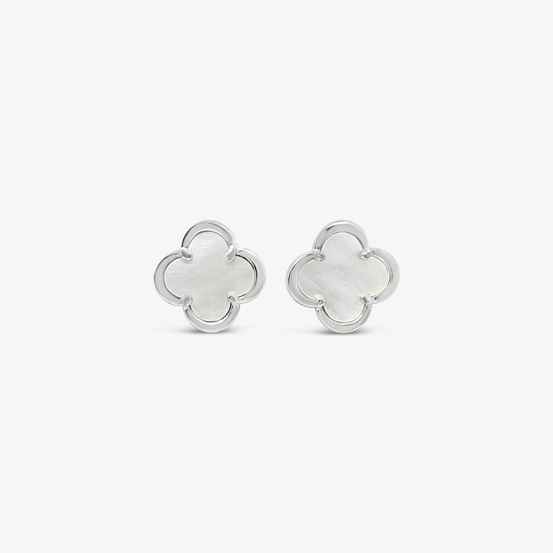 Clover Stud Earring 12mm - Mother of Pearl