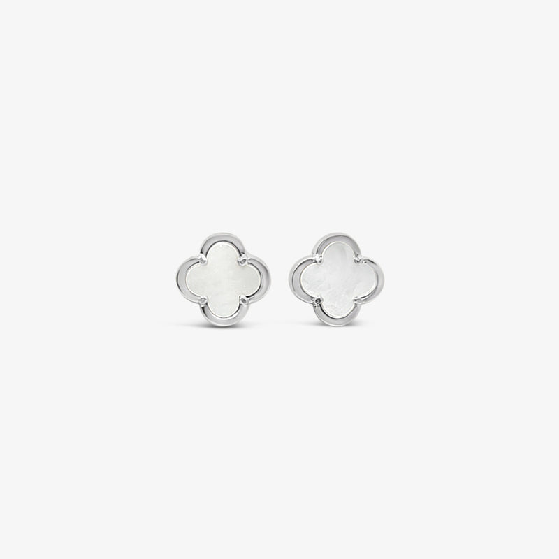 Clover Stud Earring 10mm - Mother of Pearl