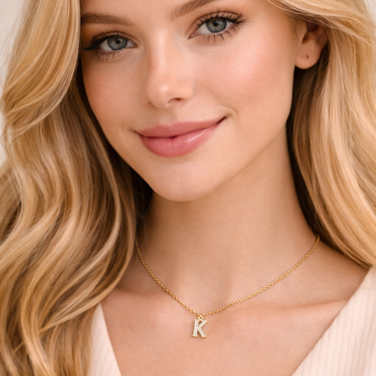 Letter Necklace CZ
