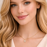 Letter Necklace CZ