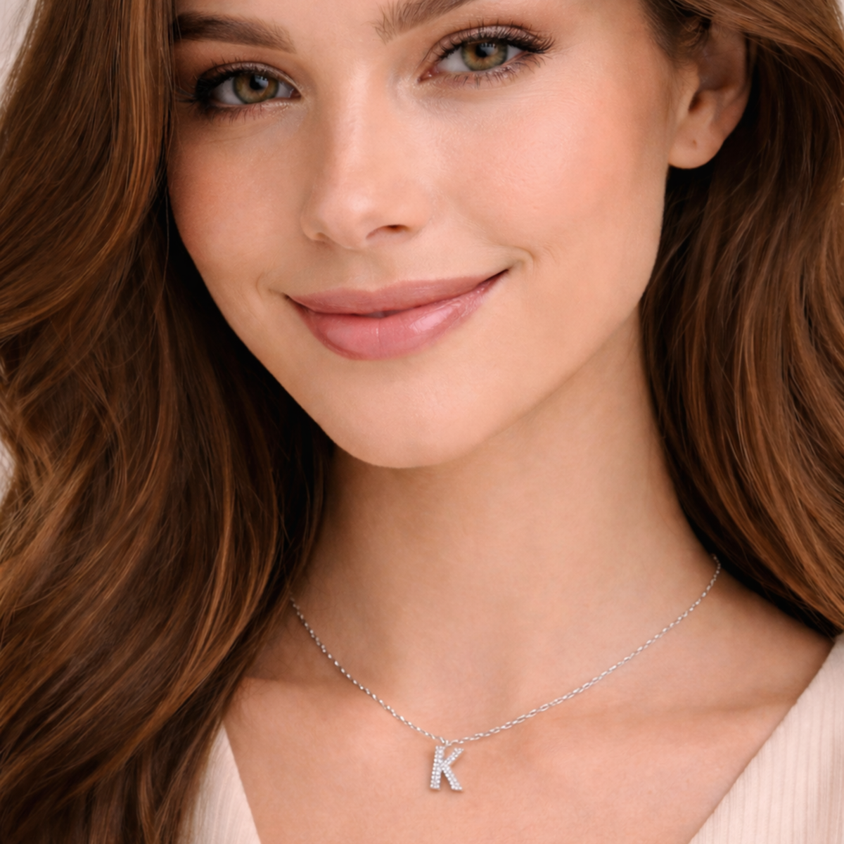 Letter Necklace CZ