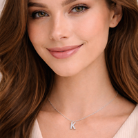 Letter Necklace CZ