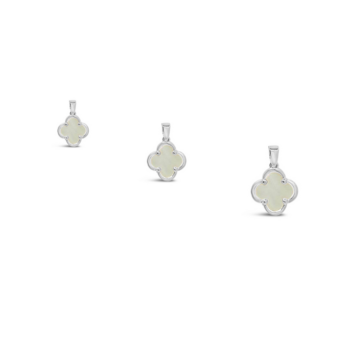 Clover Pendant-Mother of Pearl Solid Gold 10k