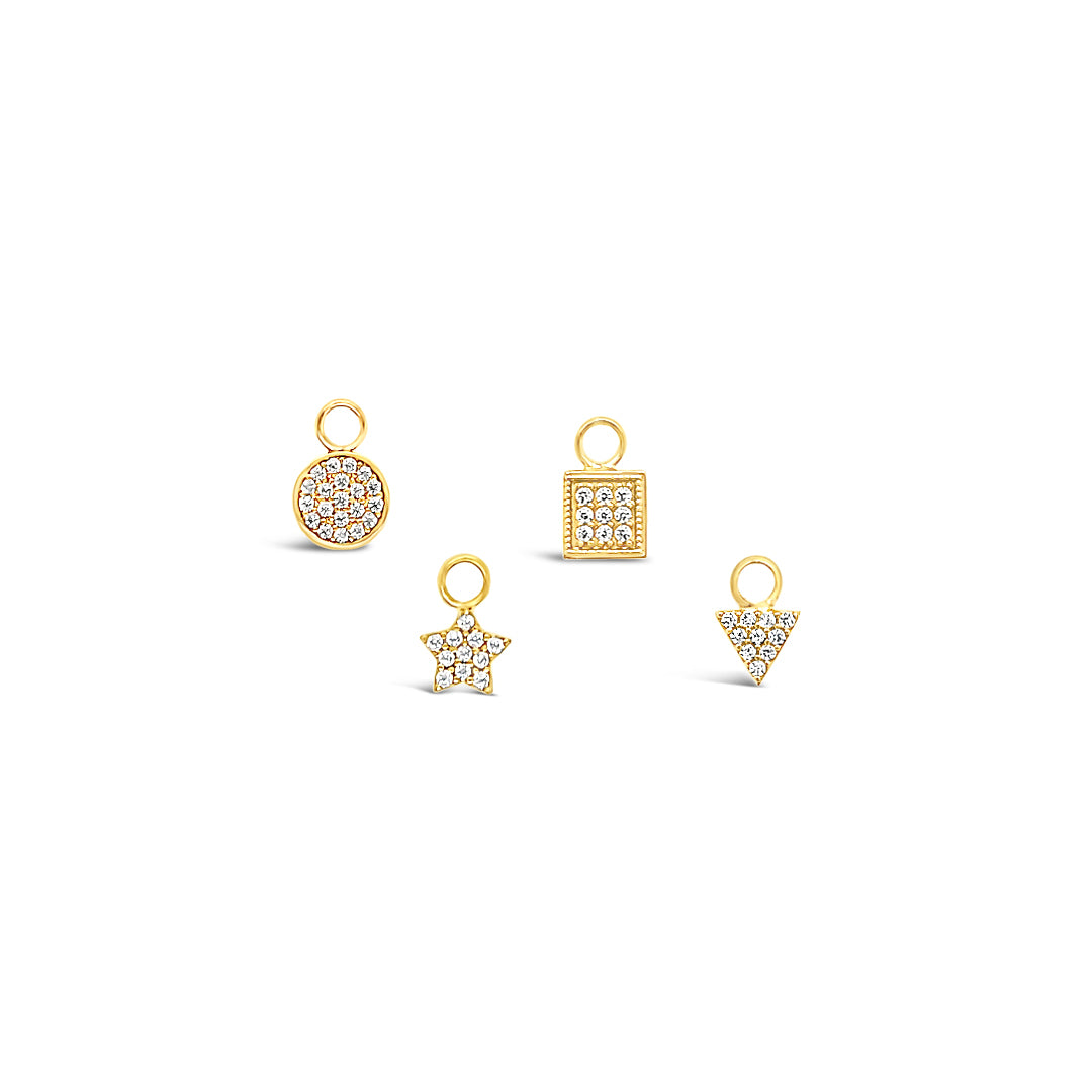 Single Earring Star CZ Charm