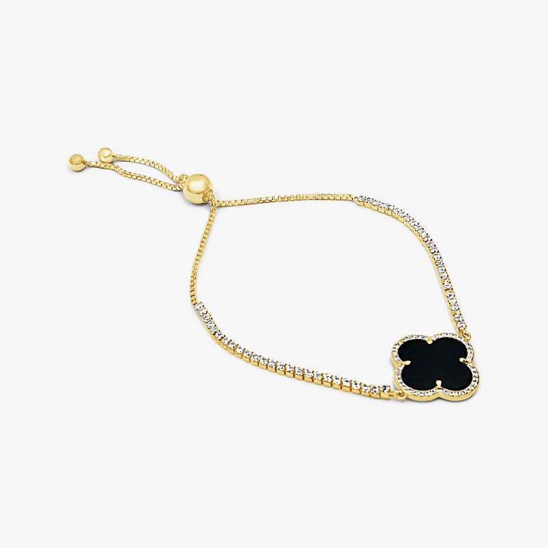 Black Clover with Tennis Bracelet