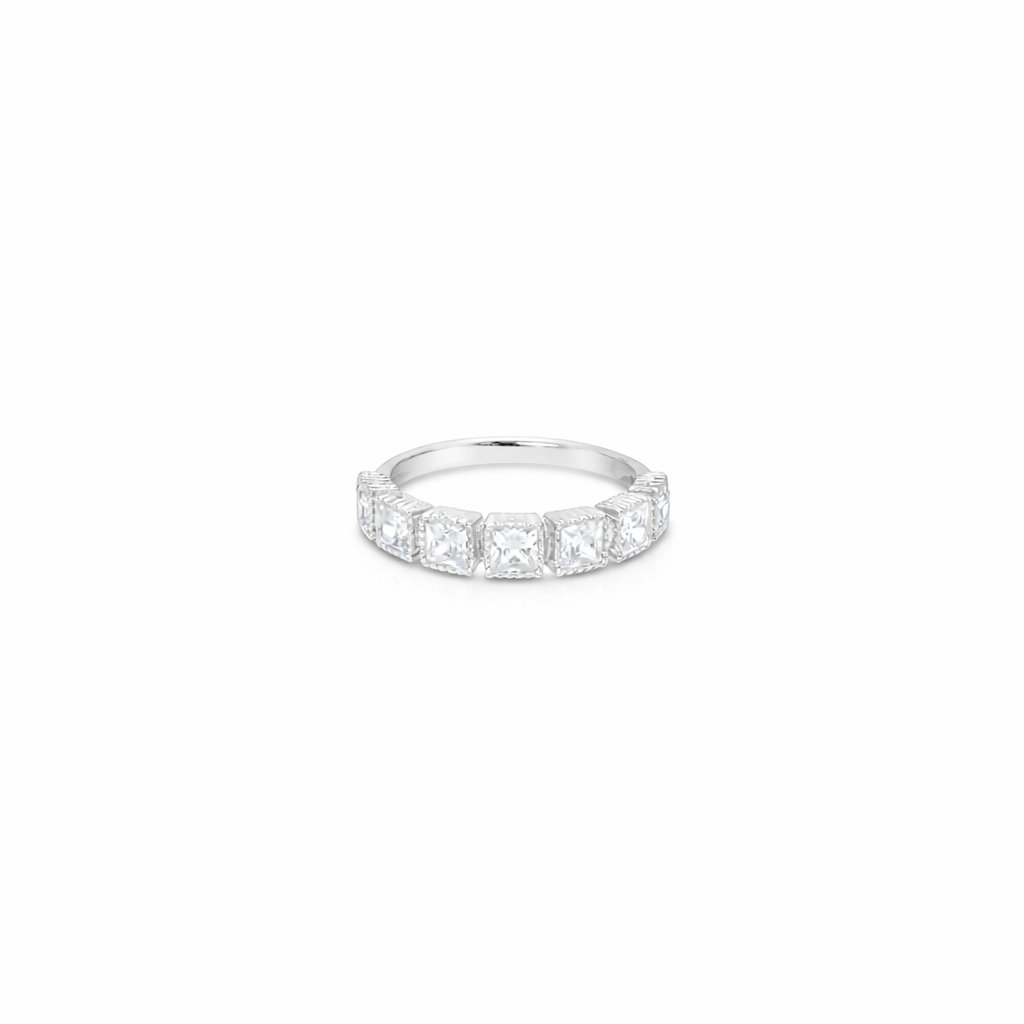 Square Princess CZ Ring