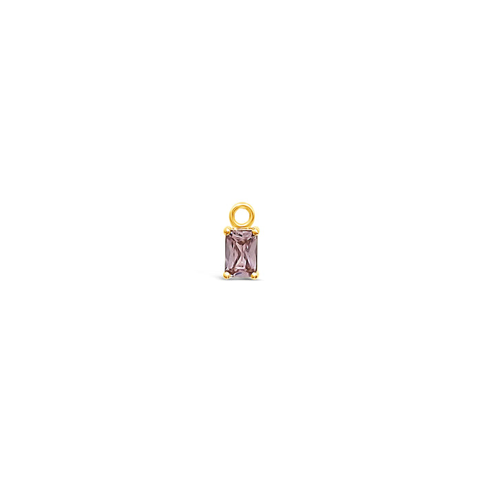 Single Earring Stone Charm-Pink