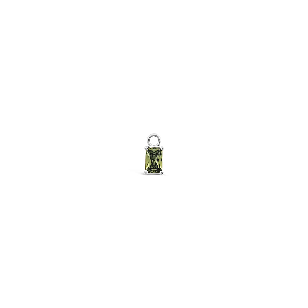 Single Earring Stone Charm-Emerald