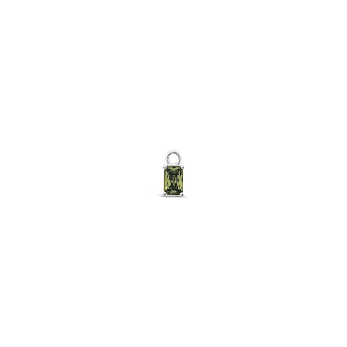 Single Earring Stone Charm-Emerald