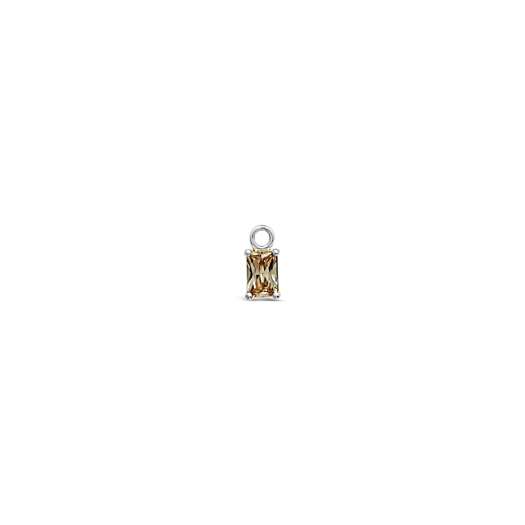 Single Earring Stone Charm-Champagne