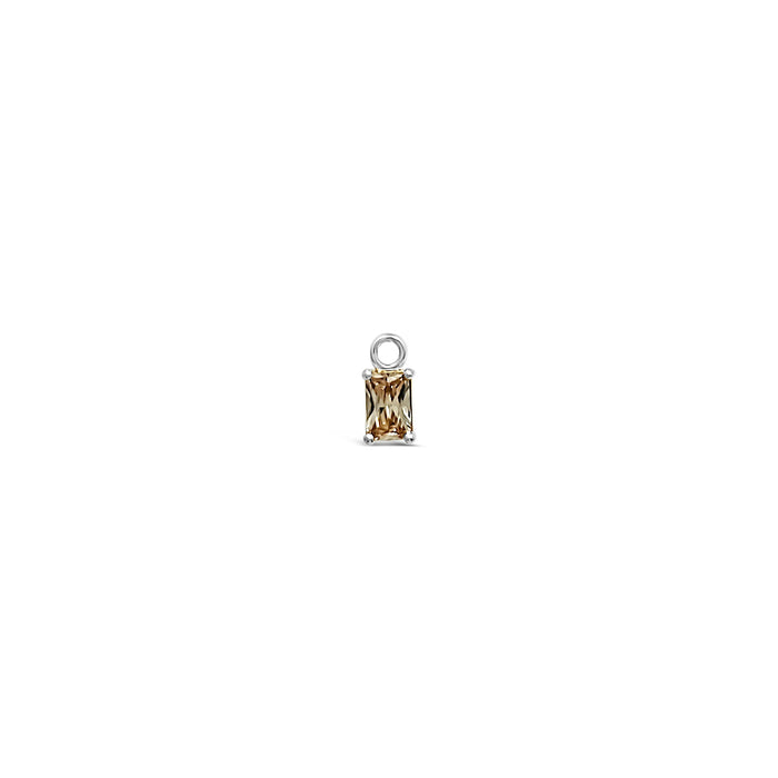 Single Earring Stone Charm-Champagne