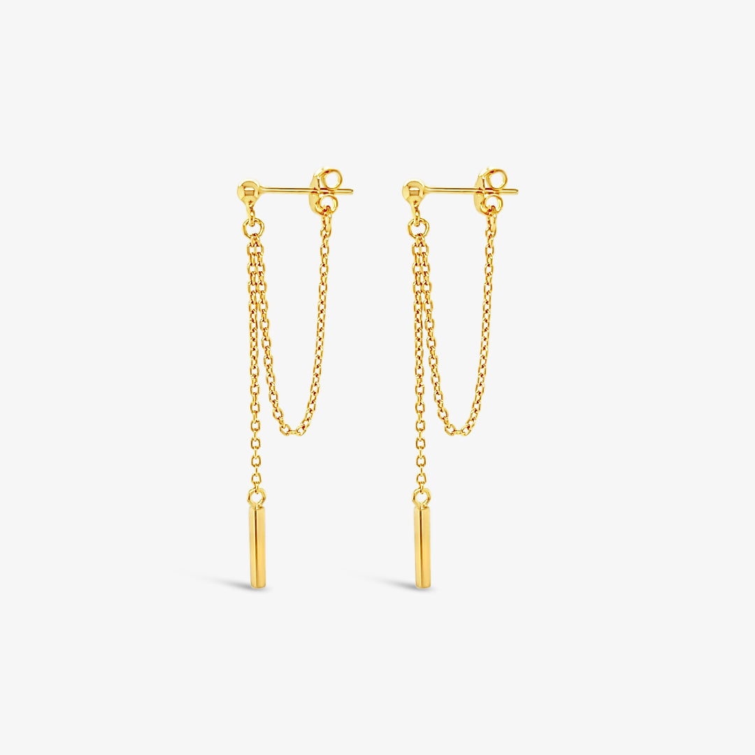 Bar Chain Dangle Earrings