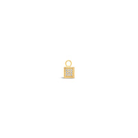 Single Earring Square CZ Charm