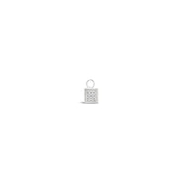 Single Earring Square CZ Charm