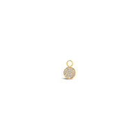 Single Earring Round CZ Charm