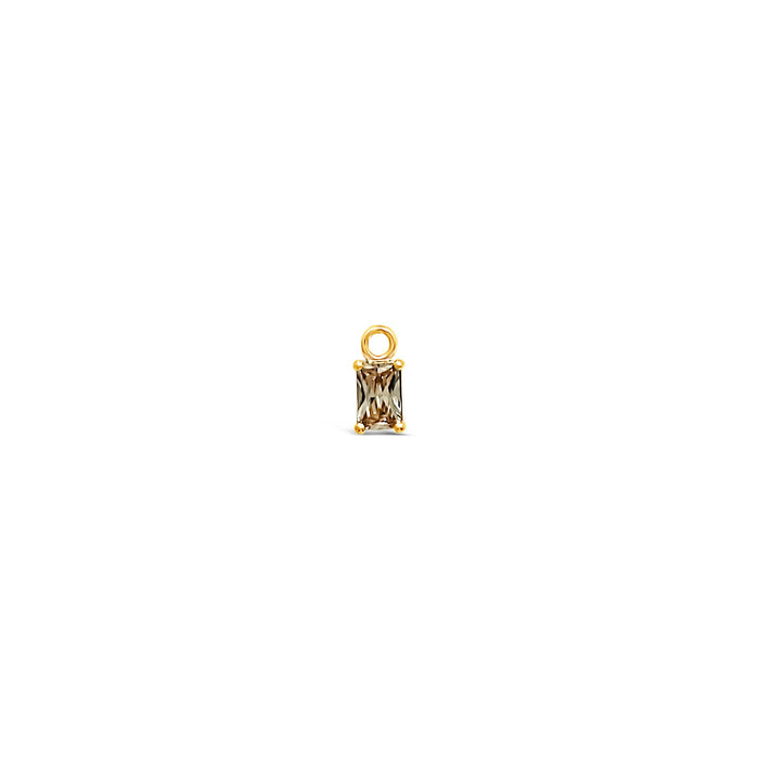 Single Earring Stone Charm-Champagne