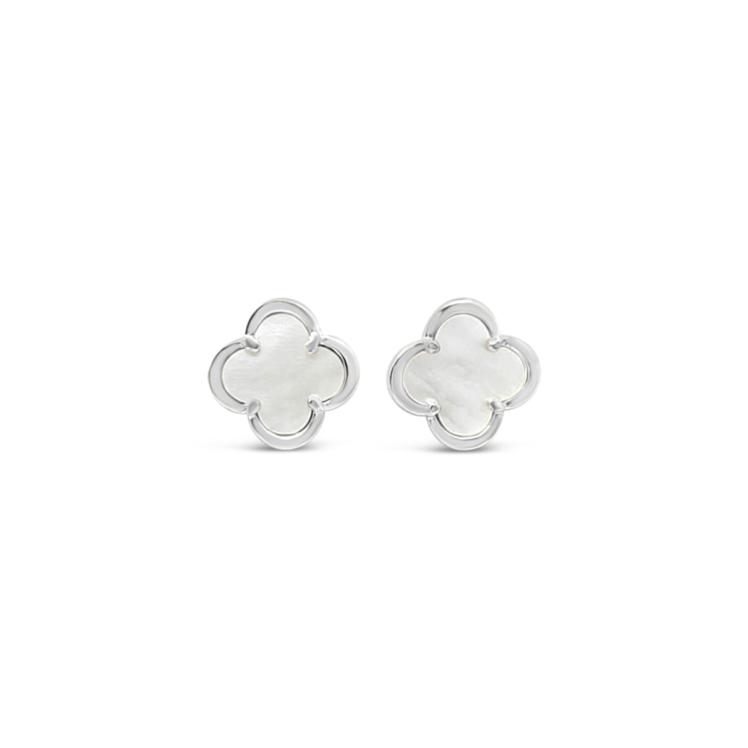 Clover Stud Earring 12mm - Mother of Pearl