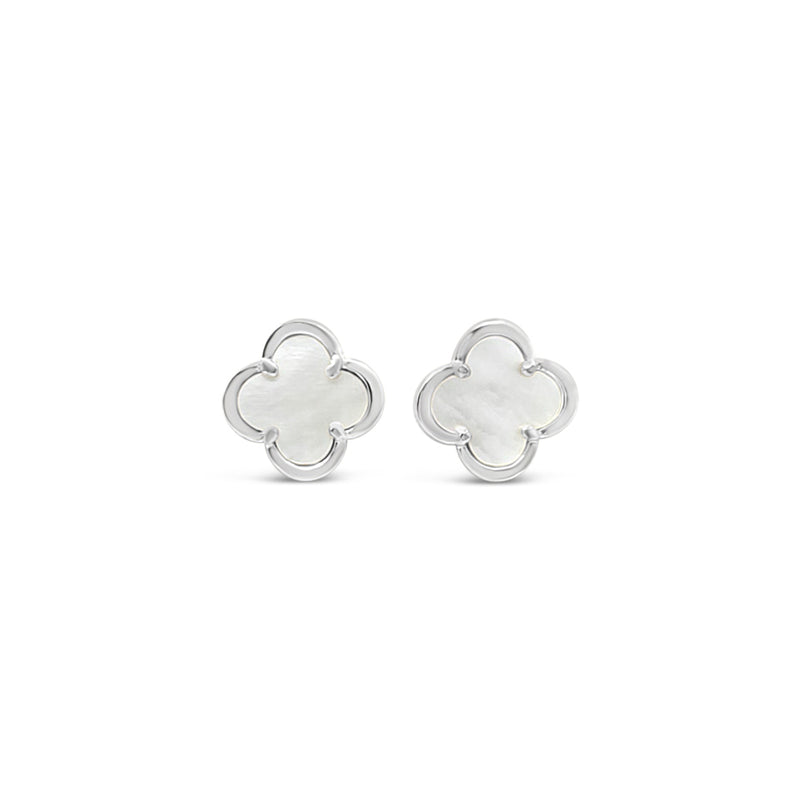 Clover Stud Earring 12mm - Mother of Pearl