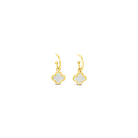 Clover Hoop Set 10mm - Mother of Pearl-Gold