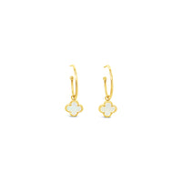 Clover Hoop Set 20mm - Mother of Pearl-Gold