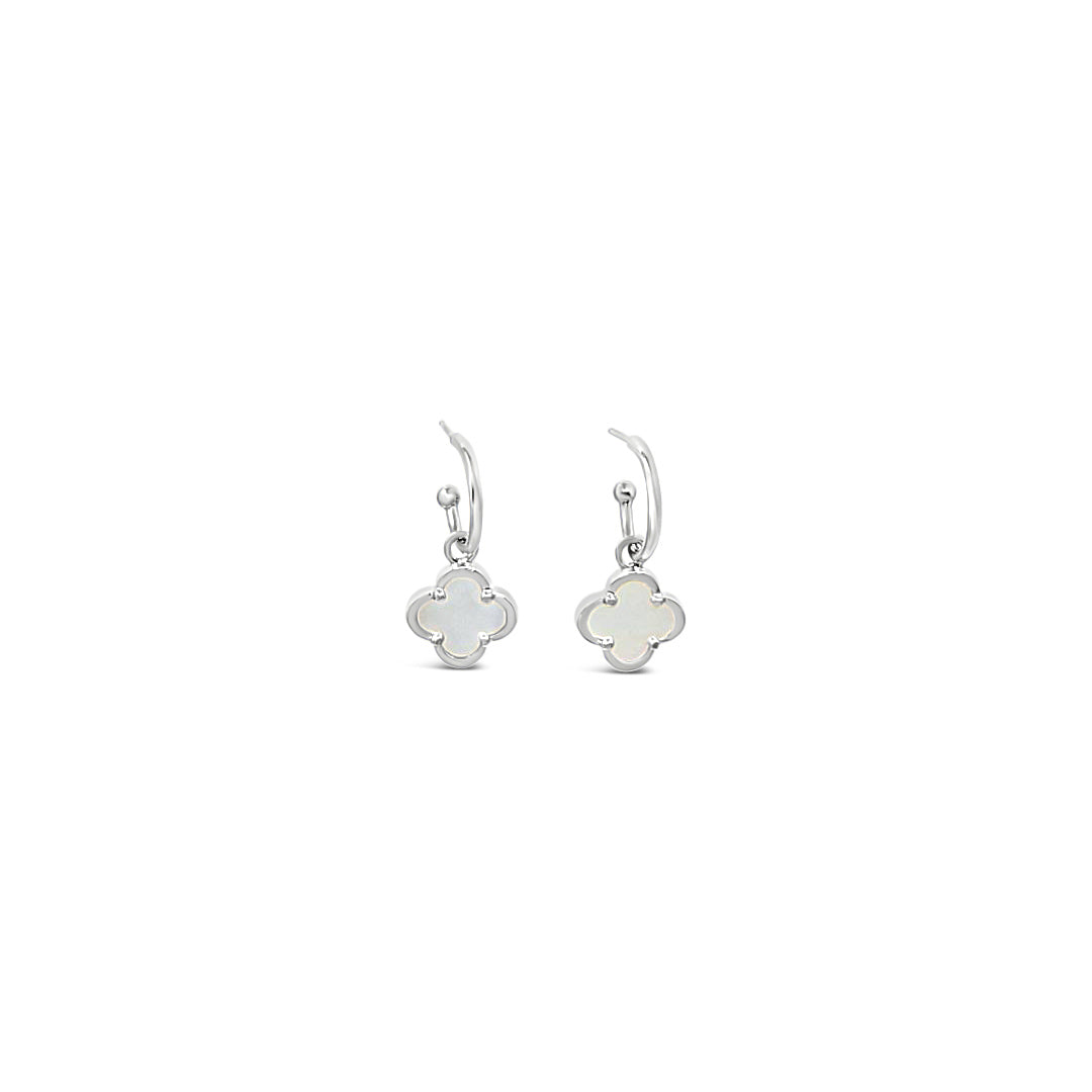 Clover Hoop Set 10mm - Mother of Pearl