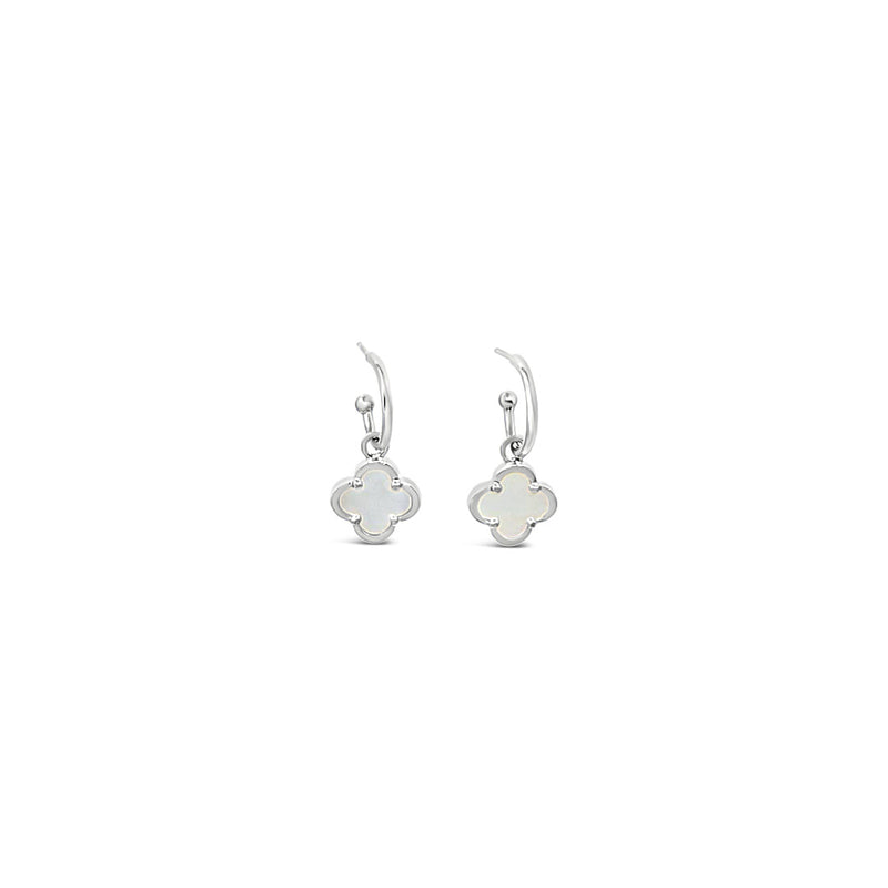 Clover Hoop Set 10mm - Mother of Pearl