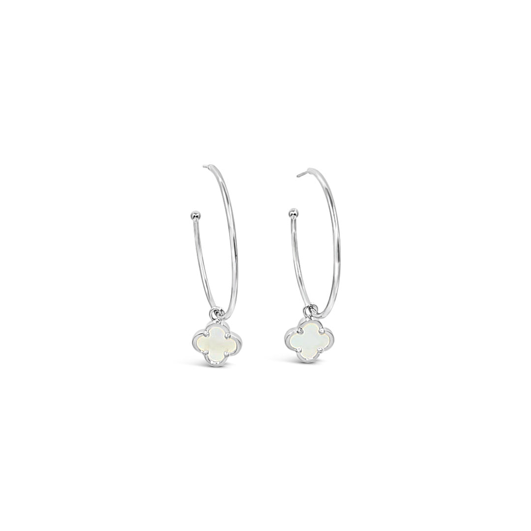 Clover Hoop Set 35mm - Mother of Pearl