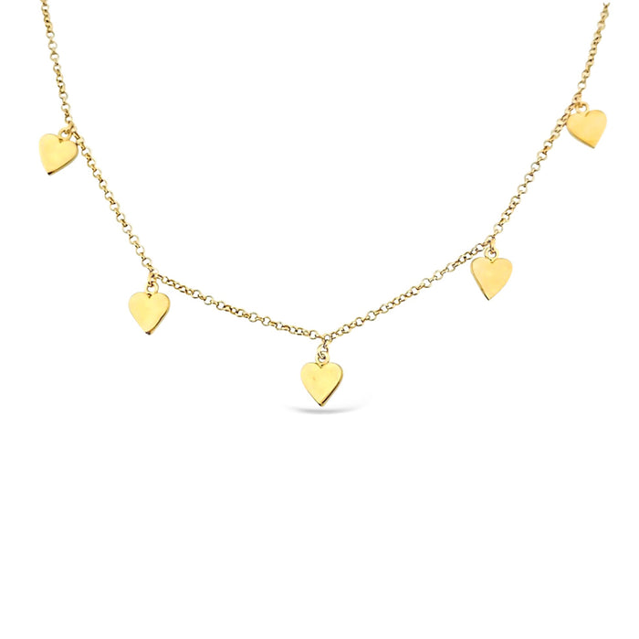 Collier à cinq coeurs
