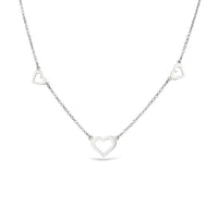 Three Open Hearts Necklace