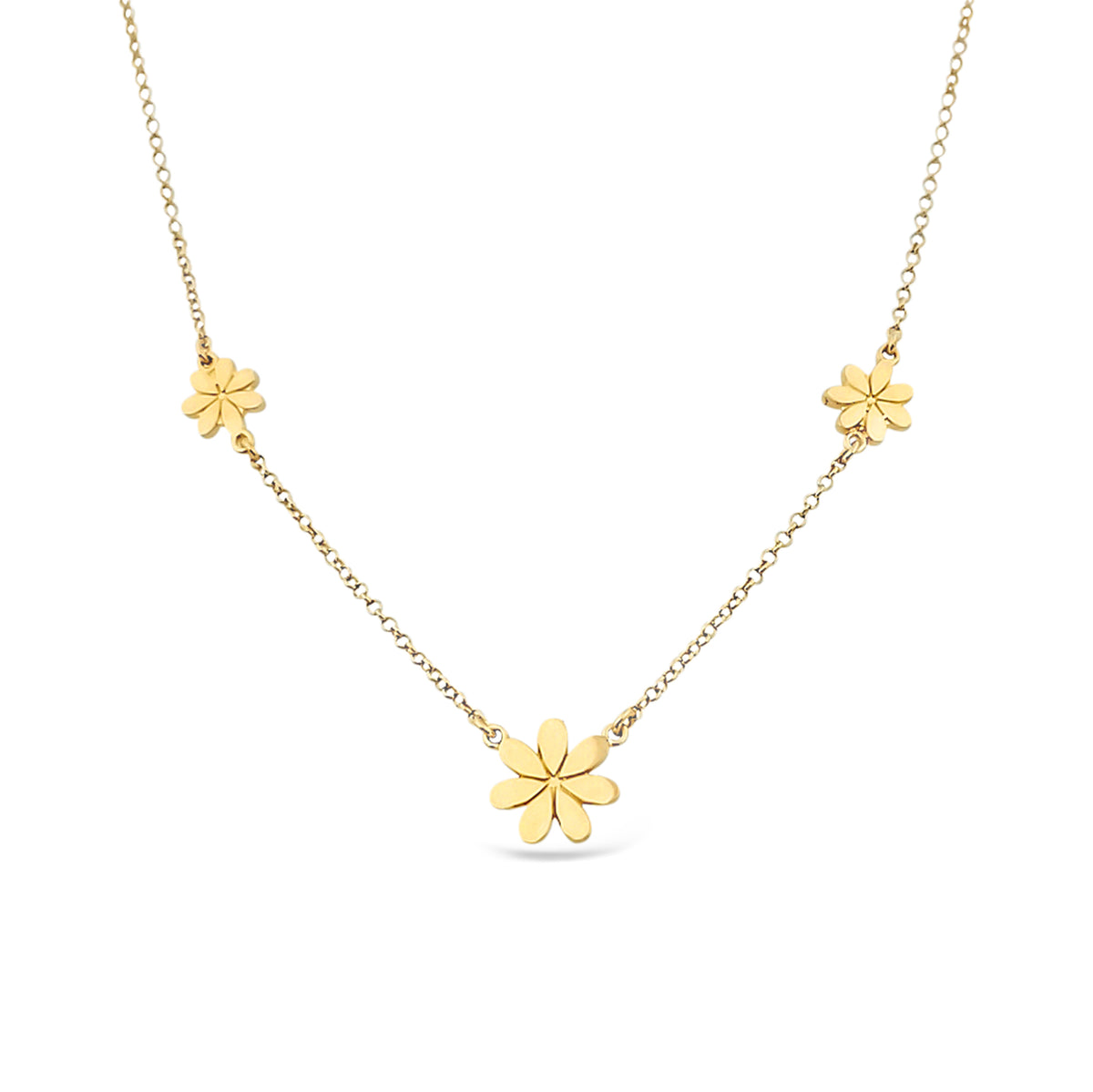 Three Daisey Flower Necklace