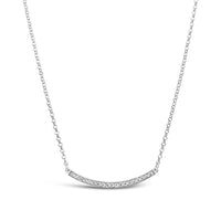CZ Curved Bar Necklace