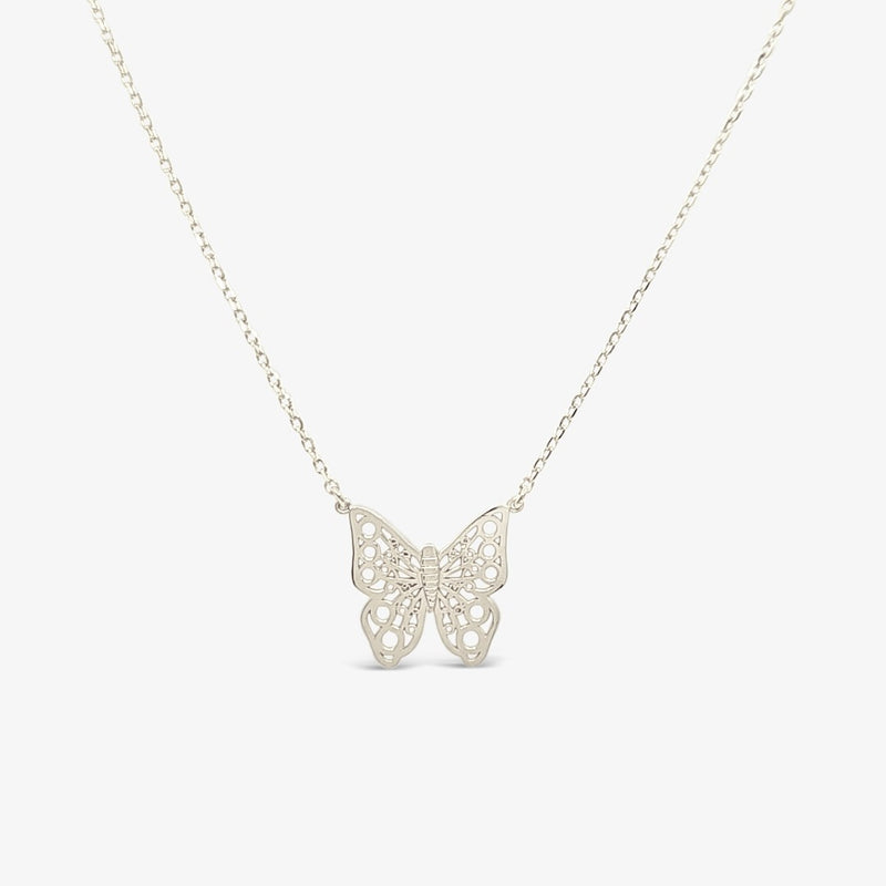 Big Filigree Butterfly Necklace