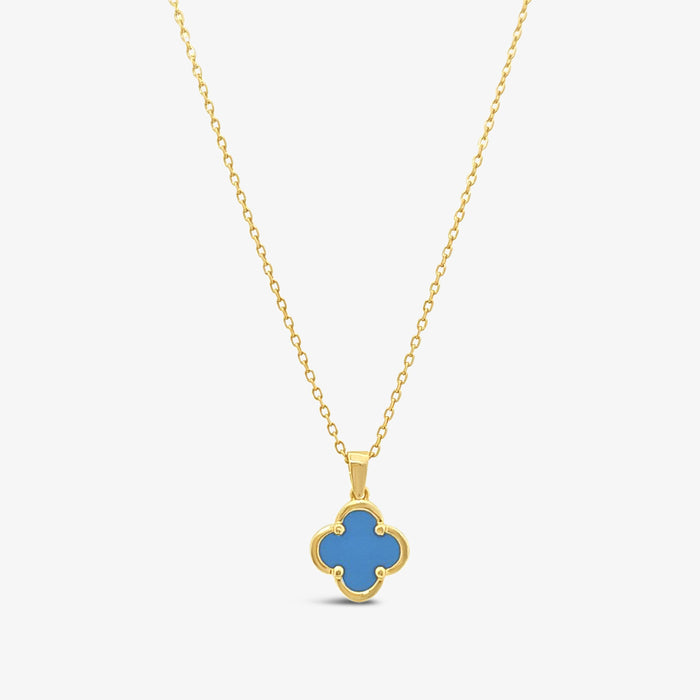 Clover Pendant-Turquoise - Gold